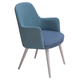 silla contemporánea / de interior / de tejido / de cuero