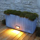 jardinera de zinc / rectangular / a medida / hecha a mano