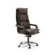 sillón de director contemporáneo / de cuero / de metal cromado / reclinable