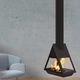 chimenea de leña / de bioetanol / suspendida / central