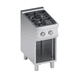 cocina con horno de gas / 2 fuegos / 1 horno / de hierro fundido