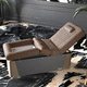 sillón spa de pedicura de cuero / con reposapiés / con reposacabezas / tapizado