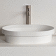 lavabo encastrable / de mineral compuesto / ovalado / con 1 orificio