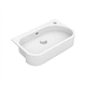 lavabo semiencastrado / de cerámica / acabado mate / con 1 orificio