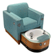 sillón spa de pedicura de cuero artificial / negro / blanco / azul