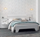 cama de matrimonio / contemporánea / con cabecero / con mesita de noche integrada