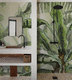 papel pintado contemporáneo / de fibra de vidrio / con motivos florales / aspecto tela