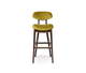 silla de bar contemporánea / de interior / de tejido / de cuero