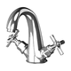 grifo monomando para lavabo / de repisa / de metal / de baño