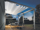 pérgola adosada / de aluminio / con cobertura corredera