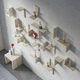 estantería de pared / contemporánea / de roble / de nogal
