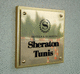placa de señalización para puerta / de latón