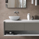 lavabo sobre mueble / de cuarcita / brillante / acabado mate