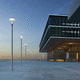 farola urbana / contemporánea / de metal / LED