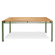 mesa contemporánea / de madera / de plástico reciclado / con base de acero