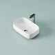 lavabo sobre mueble / de cerámica / brillante / acabado mate