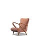 sillón moderno / de tejido / de madera maciza / color personalizado