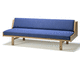 sofá cama / contemporáneo / azul / de haya