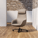 sillón de director contemporáneo / de cuero / de tejido / aluminio
