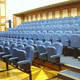 butaca de auditorio contemporáneo / de tejido / de madera / tapizado