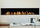 chimenea de gas natural / de propano / de pared / Cara única