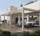 pérgola autoportante / adosada / de aluminio / con láminas móviles
