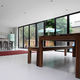 cortina de cristal corredera apilable / plegable / de aluminio / con vidrio doble