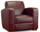 sillón contemporáneo / de cuero