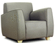 sillón contemporáneo / de cuero