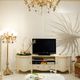 mueble de televisión de estilo / de madera lacada / blanco