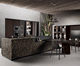 cocina contemporánea / de madera / de vidrio ahumado / de piedra