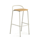 silla de bar contemporánea / de interior / de tejido / de madera