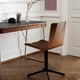 silla de comedor contemporánea / de interior / de tejido / de cuero