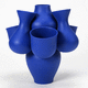 florero contemporáneo / de cerámica / azul