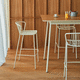 taburete de bar contemporáneo / de metal / con base metálica / con 4 patas