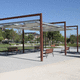 pérgola autoportante / de acero / de acero galvanizado / a medida