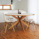 mesa de comedor contemporánea / de roble / de madera maciza / de linóleo
