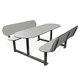 mesa de pícnic contemporánea / de acero galvanizado / de HPL / con base de acero galvanizado
