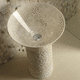 lavabo con base / de piedra natural / circular / sin orificio