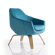 sillón contemporáneo / de cuero / de tejido / de madera