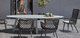mesa de comedor contemporánea / de vidrio / de cerámica / de HPL