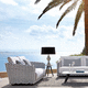 sofá contemporáneo / de jardín / Sunbrella® / de poliéster