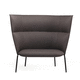 sofá contemporáneo / de tejido / marrón / blanco