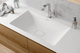 lavabo encastrable / de Corian® / con encimera / con grifo mezclador