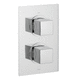 grifo monomando para ducha / de pared / termostático / de metal cromado