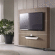 mueble de televisión contemporáneo / con espacio de almacenamiento / con soporte para lector de DVD / con estantes