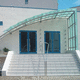 marquesina para puerta / para edificio comercial / de metal / de vidrio