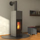 estufa de leña / 0 - 5 kW / contemporánea / de metal