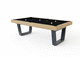mesa de billar contemporánea / para uso residencial / de madera maciza / de metal