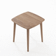 mesa bistró contemporánea / de roble / de teca / con base de madera maciza